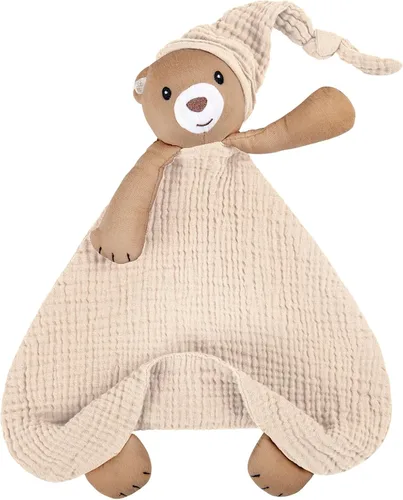 Miniatura 10 de lulumoon Manta de seguridad de oso para bebés: muselina agradable para la piel, ideal para viajes y guarderías, regalo para recién nacidos para baby