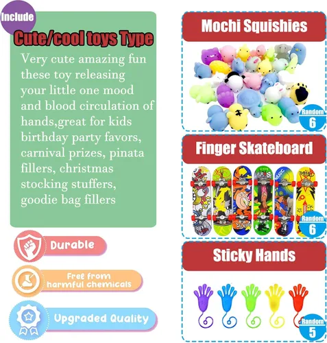 Miniatura 5 de 109 piezas de juguetes de fiesta prémium para niños, surtido de mini juguetes antiestrés para niños de todas las edades, premios de aula, cofre