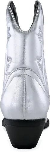 Miniatura 2 de Soda RIGGING Botas de tacón bajo con puntada occidental para mujer