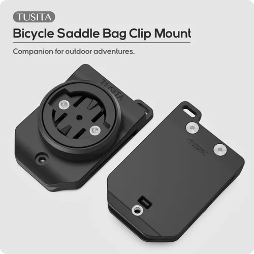 Miniatura 3 de TUSITA Soporte de clip para bolsa de sillín de ciclismo (ranura grande) compatible con Garmin Varia RTL515, RTL510, RVR315, RearVue 820