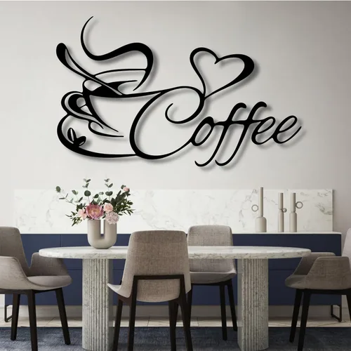 Miniatura 7 de Oxzcimty Arte de pared de taza de café de metal, decoración de pared de café, arte de pared de metal para cafeterías, cocina, comedor, bar, sala