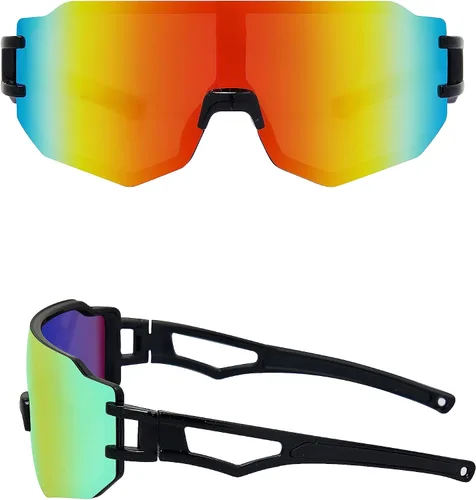 Miniatura 2 de azuza Paquete de 3 lentes de sol polarizados para niños, jóvenes, de béisbol, ligeros, TR90, marco UV400, deportes, ciclismo, para niños y niñas