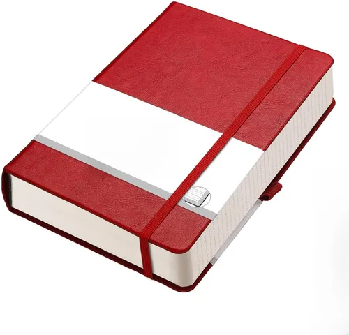 Miniatura 9 de AHGXG Cuaderno rayado – 320 páginas numeradas grande B5 grueso diario universitario rayado, papel rayado grueso de 100gsm, tapa blanda de piel Azul