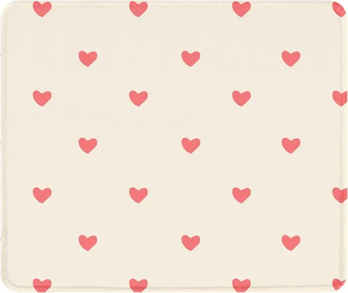 Miniatura 23 de Seorsok Alfombrilla de mouse cuadrada estética con forma de corazón, diseño personalizado para oficina y hogar, alfombrilla de mouse divertida