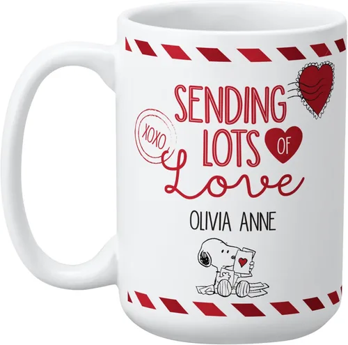 Miniatura 20 de Let's Make Memories Taza de Café Personalizada Oficial de PEANUTS - Relleno de Media Navideña de Vacaciones - Taza de Café Personalizada - Love From