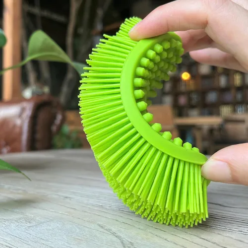 Miniatura 5 de Cepillo sensorial prémium para niños o autismo, limpiador corporal de silicona suave, cepillos sensoriales 2 en 1 para terapia ocupacional, esponja