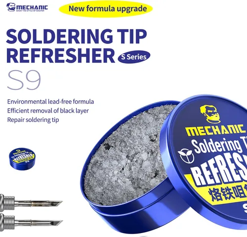 Miniatura 3 de Kit 4 en 1 2 piezas de pasta de actualización de punta de hierro de soldadura con 2 piezas de punta de soldador de cobre, crema de resurrección