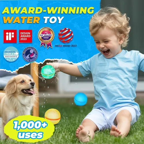 Miniatura 2 de 4 globos de agua magnéticos reutilizables, recargables de silicona para baño, piscina, playa, juguetes para niños, bolas de salpicaduras