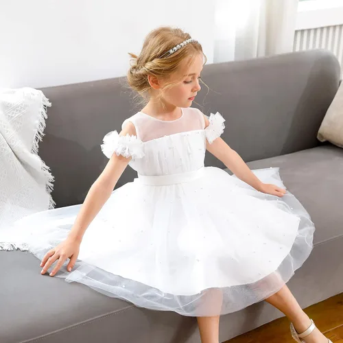 Miniatura 5 de Gripooaven Vestidos de flores para niñas de 3 a 8 años para cumpleaños, boda, fiesta, Amarillo