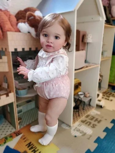 Miniatura 2 de KAWAYII Muñeca de bebé Reborn de 26 pulgadas, muñeca de princesa recién nacida, realista, de vinilo suave, de aspecto real, juego realista para Pippa