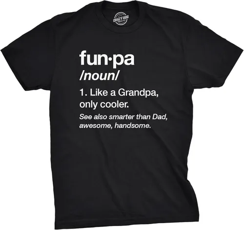 Camiseta de definición Funpa para hombre, regalo divertido para el día del padre, camiseta gráfica, Negro -