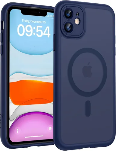 Miniatura 212 de TOCOL Funda magnética 3 en 1 para iPhone 14 Pro, mejorada [protección completa de cámara] con 2 protectores de pantalla, funda de grado militar Azul