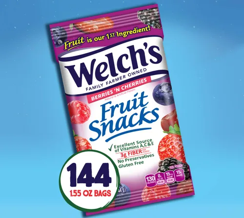 Miniatura 3 de Goldfish and Welch's Snacks de frutas para el regreso a la escuela, 1 caja de paquetes de bocadillos de queso cheddar Goldfish (20 unidades) y 1