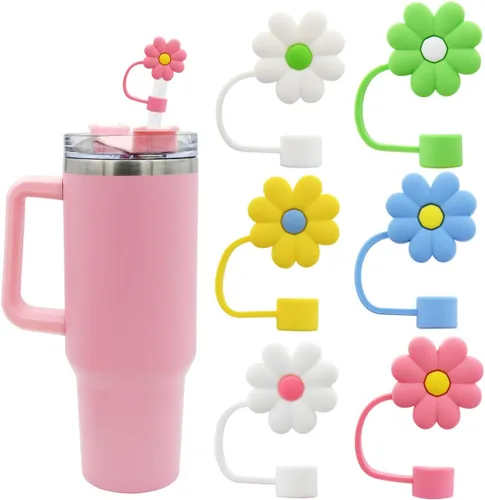 Miniatura 19 de Tapa con pajita para vaso Stanley, tapa de pajita de silicona de 10 mm 0.4 pulgadas, tapas reutilizables para pajitas, cubiertas de punta de pajita