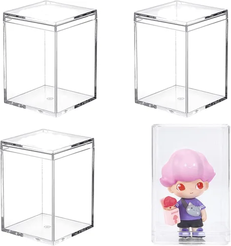 Miniatura 16 de KissYou Caja de Acrílico Grande Cajas de Exhibición Transparentes con Tapa Cubo Cuadrado Transparente Caja de Almacenamiento de Acrílico para Bodas
