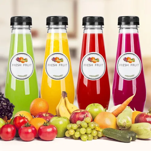 Miniatura 4 de Moretoes 40 botellas de jugo de 12 onzas, botellas de plástico vacías con tapas, contenedores reutilizables para bebidas a granel transparentes