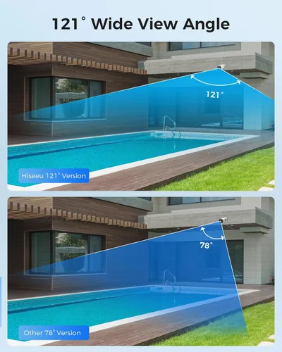 Miniatura 4 de 【4K HD +0 tarifa mensual】 Sistema de cámara de seguridad Hiseeu PoE de 8 MP, 8 cámaras de seguridad 4K para exteriores e interiores, visión amplia