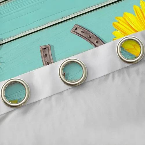 Miniatura 5 de Cortinas de ventana de herradura con estrellas de Texas, cortinas de granero de madera rústicas occidentales, 38 pulgadas de ancho x 45 pulgadas