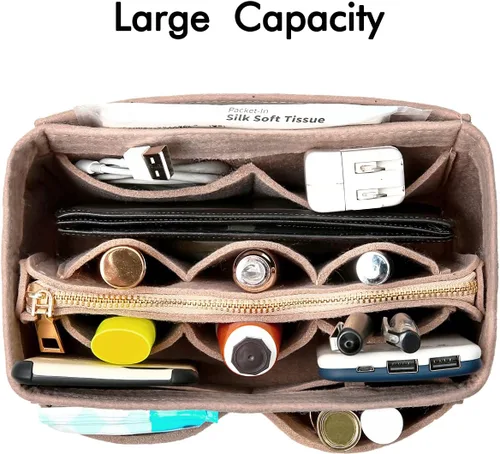 Miniatura 6 de Surblue Organizador de bolso para bolsos, organizador de bolsas de fieltro para bolso, organizador de bolsas de mano, inserto moldeador