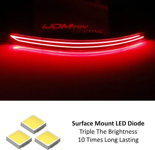Miniatura 2 de iJDMTOY Luces reflectoras de parachoques LED de lente roja compatibles con Hyundai Elantra Sedán 2017 2018, función como faros antiniebla