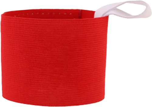 Miniatura 2 de Brazalete de escuadrón rojo para adultos, elástico, antideslizante, ajustable, color neón, adhesivo para fútbol, entrenamiento, equipo, suministros