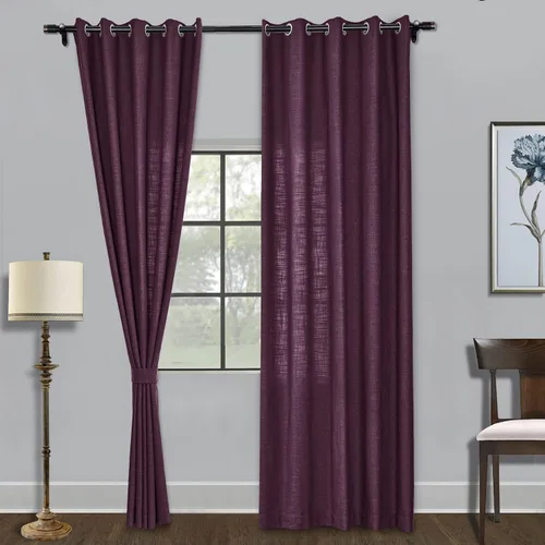 Miniatura 30 de Fcosie Cortinas de lino de 50 pulgadas de ancho x 63 pulgadas de largo, paneles de cortina filtrantes de luz, paneles de cortina con ojales