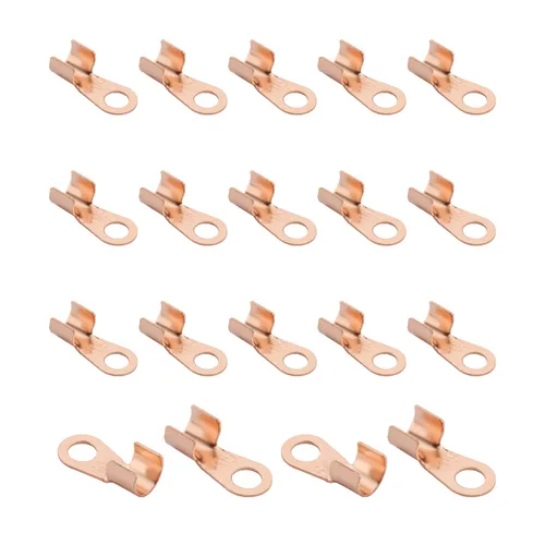 Miniatura 11 de Fielect 100 Uds. Terminales de cable de batería de alambre de cobre abierto OT-10A, terminales de anillo de crimpado, conectores de orificio