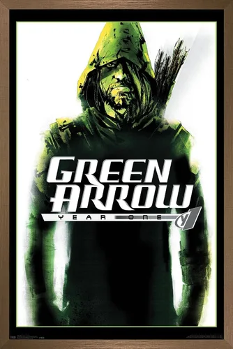 Miniatura 15 de Trends International DC Comics - Póster de pared con diseño de flecha verde, año uno, 14.725 x 22.375 pulgadas, versión enmarcada de madera