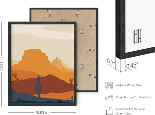 Miniatura 841 de HAUS AND HUES Marco de arte occidental, juego de 3 impresiones artísticas del suroeste del desierto de Arizona, decoración bohemia moderna, arte