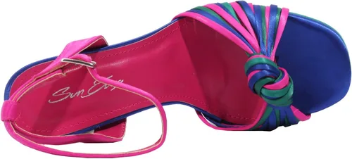 Miniatura 5 de sun gurg Sandalias de punta abierta para mujer, con correa al tobillo, plataforma y tacón alto grueso, zapatos de fiesta con lazo