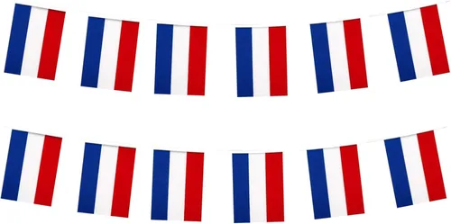 Miniatura 14 de Bandera de Francia Pequeña Mini Bandera Francesa Banner Decoraciones para Desfiles, Fiestas, Aulas, Jardines y Festivales (Francia)