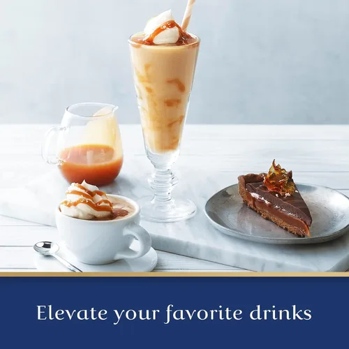 Miniatura 8 de Ghirardelli 1 - Salsas de caramelo y 2 - salsa de caramelo con sal marina, botellas de presión de 16 oz con cuchara barista estampada