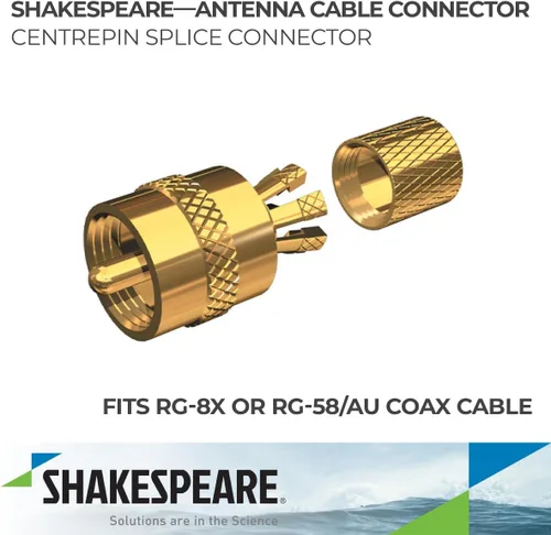 Miniatura 2 de Shakespeare PL-258-CP-G - Conector de empalme de pasador central marino, dorado