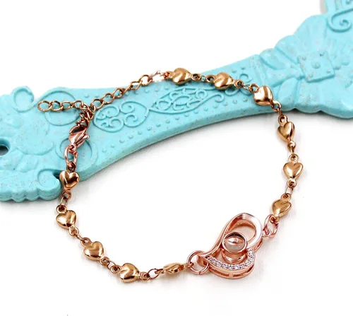Miniatura 3 de Pulsera de cadena de corazón personalizada con texto en inglés "I Love You in 100 Language", regalos para mamá, esposa, novia