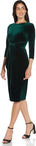 Miniatura 3 de Adrianna Papell Vestido de terciopelo con lazo frontal para mujer