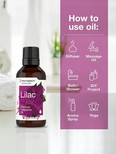 Miniatura 3 de Horbäach - Aceite esencial de fragancia de lila 1 fl oz (30ml) Grado prémium para difusores, fabricación de velas y jabón, proyectos DIY y más