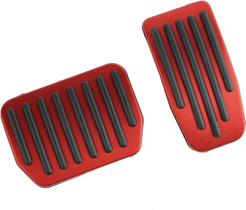 Miniatura 7 de Juego de Almohadillas de Pedal para Tesla Model 3 Model Y 2022-2025, Accesorios de Coche de Aluminio+Goma Antideslizante, Cubiertas de Pedal de Negro