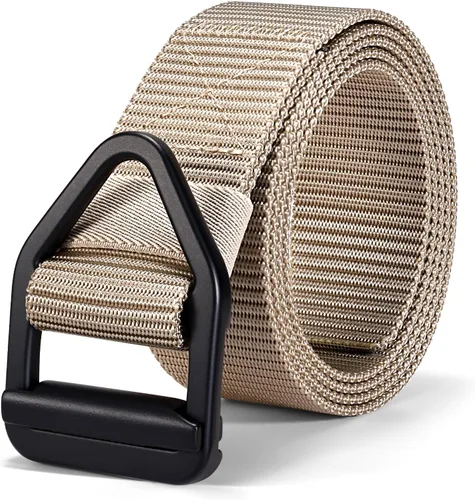 Miniatura 7 de JASGOOD Cinturón táctico de nailon reforzado resistente para hombres correa de cinturón militar ajustable con hebilla de metal Negro