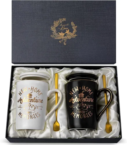 Miniatura 8 de Biching Regalos de Boda del 25º Aniversario, 25 Años de Ser Mr Right & Mrs Always Right Taza de Café Regalos para Parejas Padres Mujeres Hombres