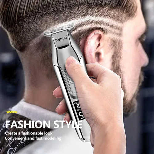 Miniatura 6 de KEMEI KM-5027 - Cortadora de pelo inalámbrica para hombres, recortadora de barba eléctrica profesional, kit de cortes de pelo de peluquería