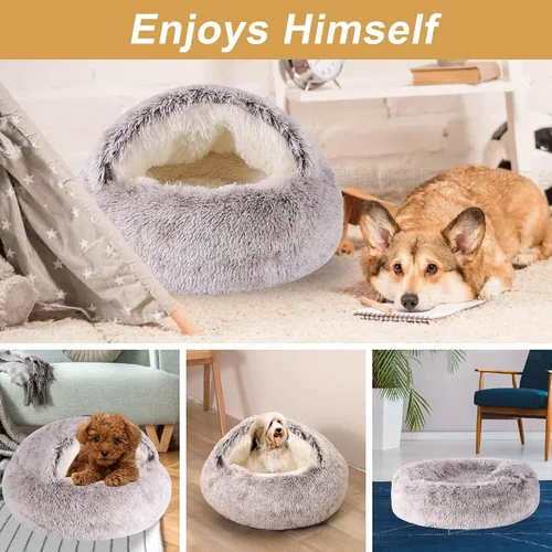 Miniatura 7 de Camas para perros pequeños, cama tipo cueva para gatos, cama lavable para gatos, cama acogedora para mascotas para perros o gatos, cama