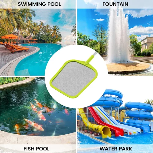 Miniatura 7 de Desnatador de piscina – Red de desnatador de piscina con poste, poste de aluminio telescópico ajustable de 5 secciones, 24.5 a 63.5 pulgadas