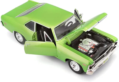Miniatura 4 de Maisto 1:24 Escala 1970 Chevrolet Nova SS Vehículo fundido a presión (los colores pueden variar), verde