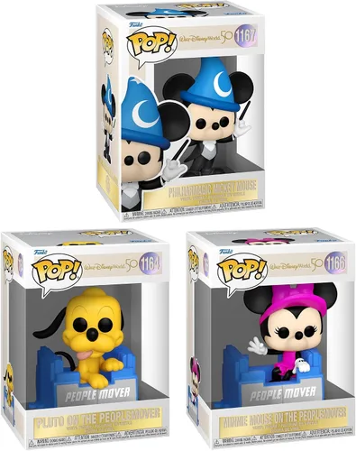 Miniatura 2 de Funko Pop! Disney: Walt Disney World - Juego de coleccionistas del 50 aniversario – El juego de 3 figuras incluye: People Mover Minnie, People Mover