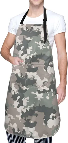 Miniatura 2 de Perinsto Waterproof Apron with 2 Pockets Kitchen Chef Aprons Bibs for Cooking Baking