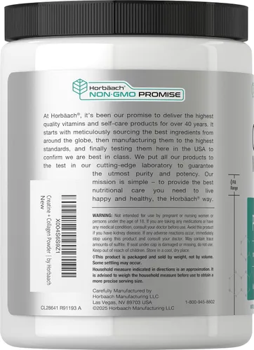 Miniatura 3 de Horbäach Monohidrato de creatina en polvo, con colágeno y L-taurina, 10.05 onzas, sin sabor, para mujeres y hombres, sin OMG, sin gluten