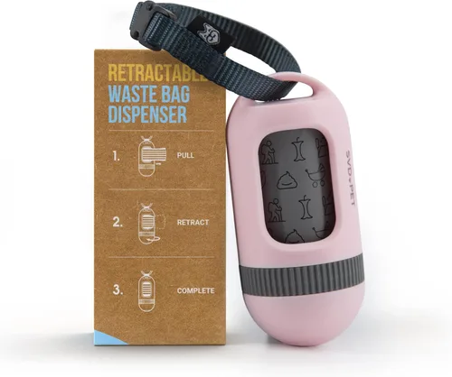 Miniatura 11 de SVD.PET Dispensador de Bolsa de Caca para Perros, Bolsa de Residuos Retráctil Compatible con Cualquier Correa de Perro, Bolsas de Residuos a Prueba