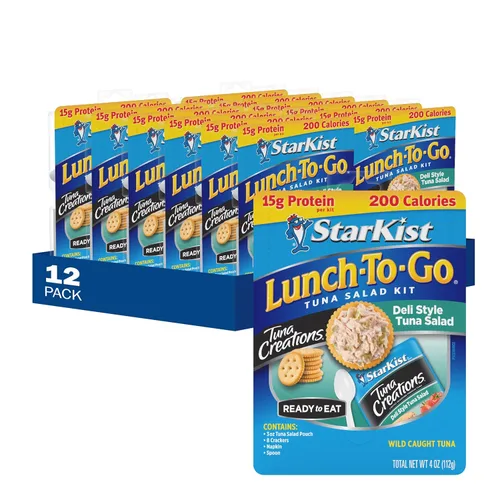 Miniatura 11 de StarKist Lunch-To-Go Mezcla tu propia ensalada de atún, bolsa de atún ligero en trozos, kit de 4.5 onzas, 1 paquete