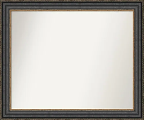 Miniatura 373 de Amanti Art Espejo personalizado, espejo de baño negro puente, espejo de pared o espejo de tocador de baño sobre el fregadero (26 x 26 pulgadas)