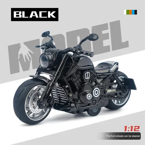 Miniatura 3 de Ming You Juguetes de motocicleta de tracción hacia atrás, motocicleta de juguete con luz intermitente y sonidos para niños mayores de 3 años